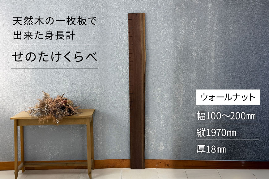 身長計 せのたけくらべ ウォールナット [綜合家具 ヤマケン 愛知県 江南市 ko23btu660000] 木製 木製身長計 天然木 出産祝い 成長記録