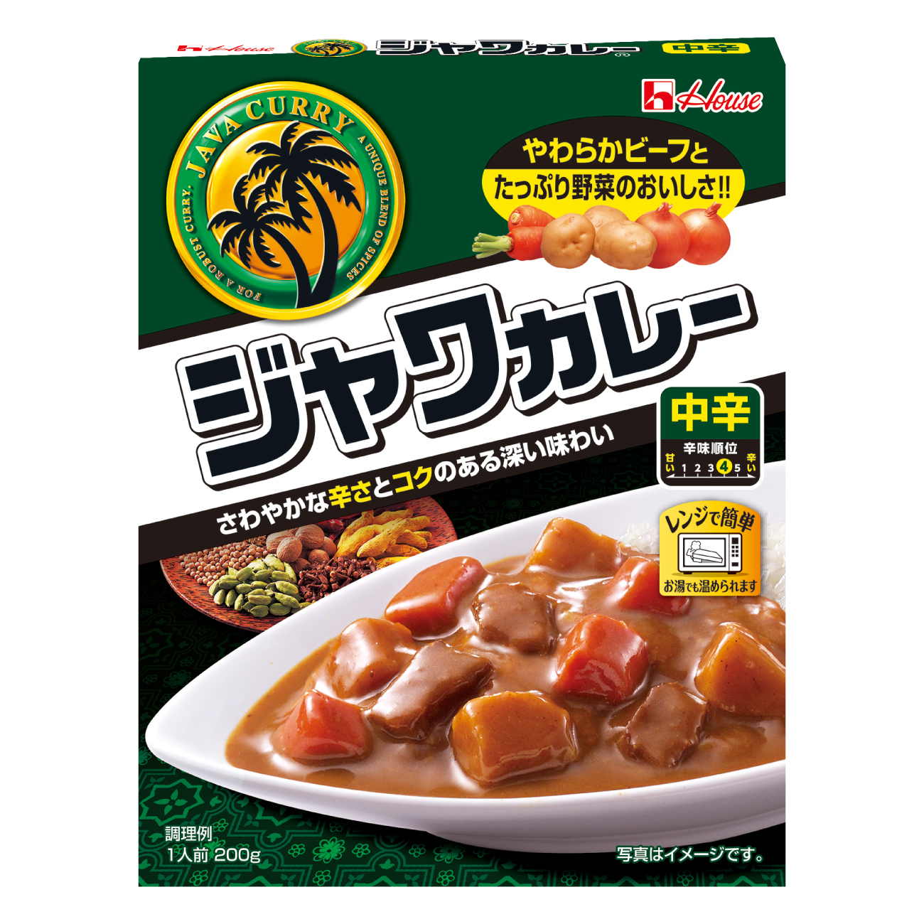 カレー レトルト ハウス レトルトジャワカレー 中辛 200g 30個 [翔栄通商 愛知県 江南市 ko23btu570089] レトルト食品 レンジ対応商品 惣菜 お惣菜 惣菜カレー 簡単 時短 お手軽 便利 簡単調理 ストック 小分け