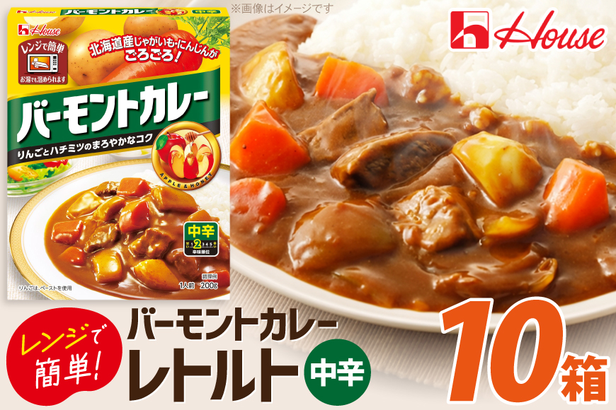 カレー レトルト バーモントカレー 中辛 200g 10個 [翔栄通商 愛知県 江南市 ko23btu570054] レトルト食品 レンジ対応商品 惣菜 お惣菜 惣菜カレー 簡単 時短 お手軽 便利 簡単調理 ストック 小分け