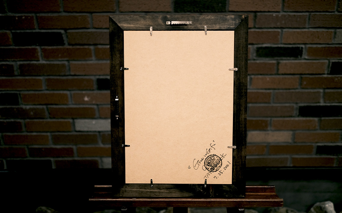 アメリカンデザイン　壁掛けフレーム　THE　CIGAR　LOUNGE　A3【国産桧無垢材使用】 ／ インテリア 額縁 フレーム 日本製 おしゃれ アンティーク 人気 雑貨 手作り 木製 国産 桧 ヒノキ 無垢 おすすめ ギフト 贈り物 プレゼント No.305