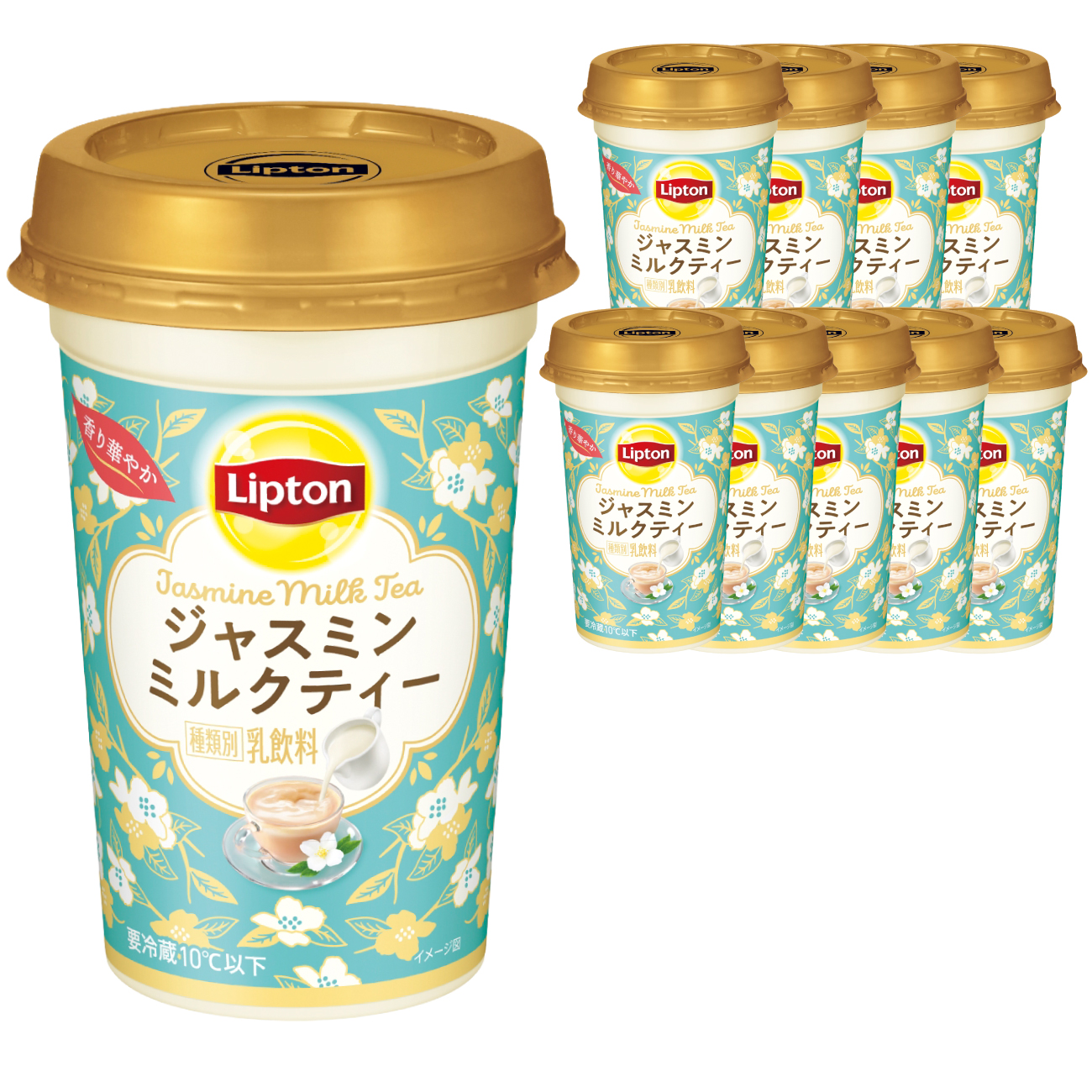 紅茶 リプトン ジャスミンミルクティー 240ml 10本 計2400ml 森永乳業 [翔栄通商 愛知県 江南市 ko23btu570066] ジュース 乳飲料 ミルクティー ジャスミン茶 茶葉 ジャスミン ミルク ティー まとめ買い 買い置き