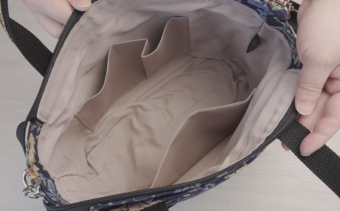 尾州織物　手提げ ショルダーバッグ LB ／ カバン 尾州織物 毛織物 日本製 布バッグ 上品 通勤 通学 普段使い お出かけ 職人 伝統工芸 贈り物 送料無料 愛知県 特産品 No.415