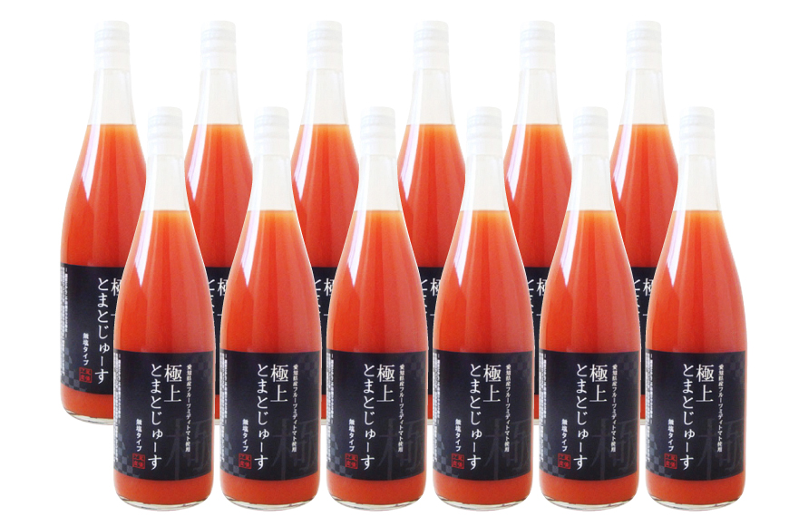 トマトジュース 愛知県産 フルーツミディトマト使用 極上とまとじゅーす 720ml 12本セット [ジャパンフードファクトリー 愛知県 江南市 ko23btu180001] 野菜ジュース フルーツトマト リコピン 完熟 野菜飲料 野菜 とまと ジュース