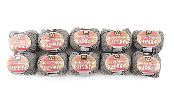マンセルメリノメランジレインボウ（並太） 151番色（グレー） 10玉セット ／ メリノウール 毛糸 手芸 編み物 手編み 手作り ハンドメイド 羊毛 カシミヤタッチ シルキー 肌触り 高品質 ホビー ユザワヤ 送料無料 愛知県 No.078