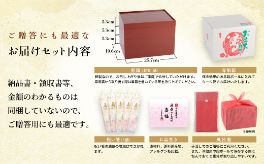 【一部地域限定】千賀屋謹製 2026年 迎春おせち料理「慶福」和風三段重 3～4人前 全35品　冷蔵