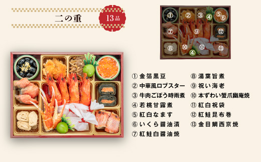 【一部地域限定】千賀屋謹製 2026年 迎春おせち料理「慶福」和風三段重 3～4人前 全35品　冷蔵