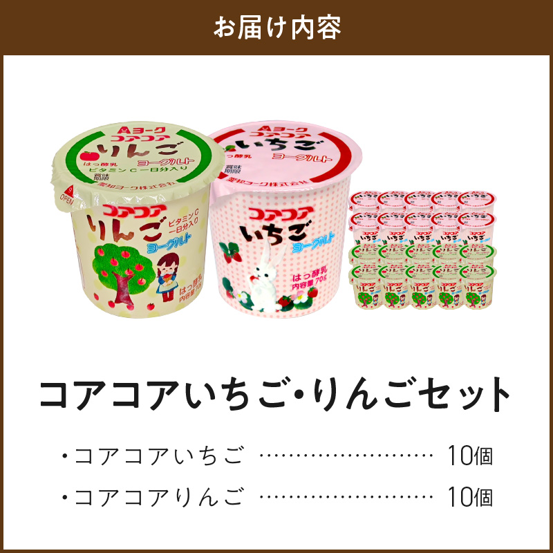 愛知ヨーク　コアコアいちご・コアコアりんご　20個入