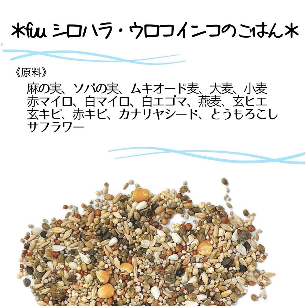 【3ヶ月定期便】fuu シロハラインコ・ウロコインコのごはん（800g）