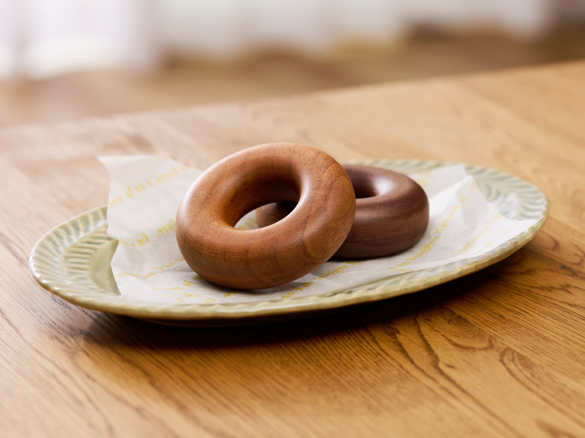 木製ドーナツセット　Wooden　Donut　Set おままごと 知育玩具 木のおもちゃ 幼児向け 食育 ごっこ遊び 出産祝い 誕生日プレゼント ナチュラル素材 ハンドメイド 小牧市 送料無料