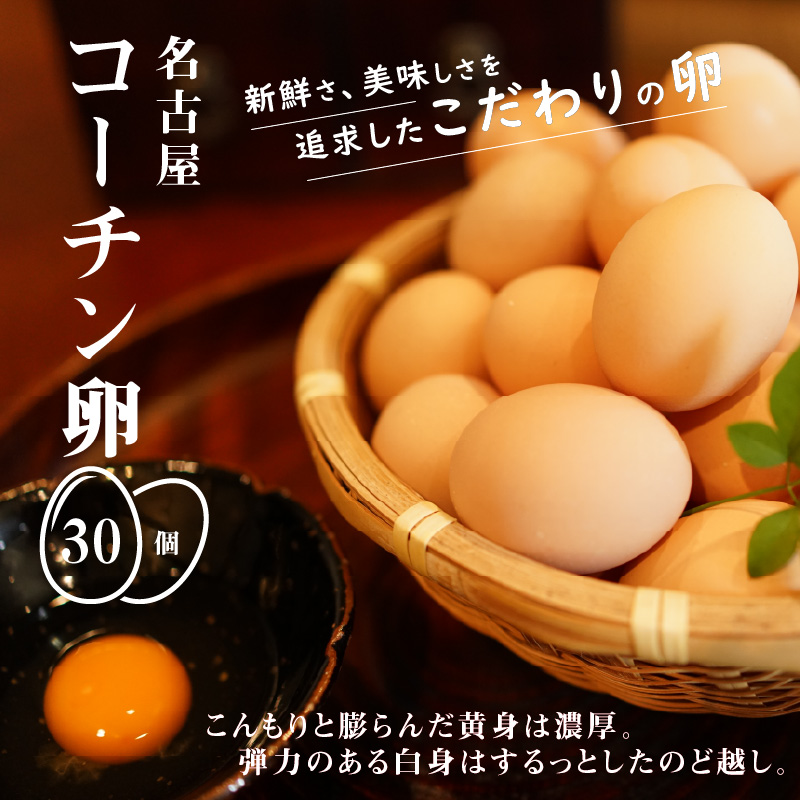 名古屋コーチン卵（30個入り)　地鶏 鶏卵 たまご タマゴ 玉子 生卵