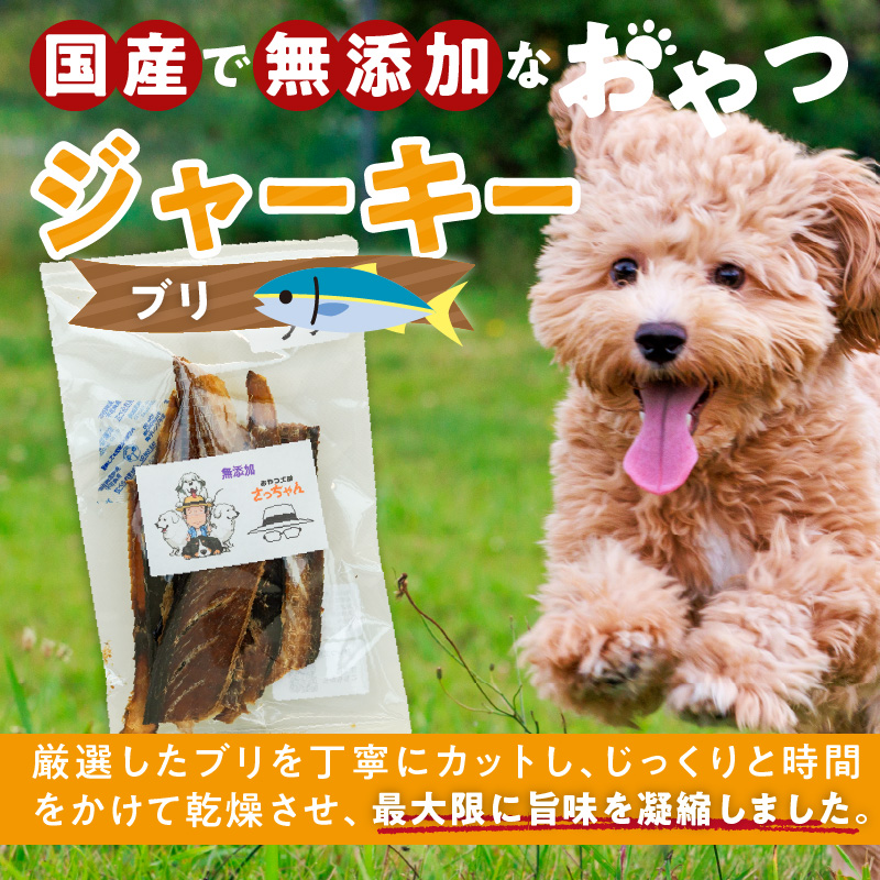 犬猫用　国産無添加おやつジャーキー　ブリ（魚）