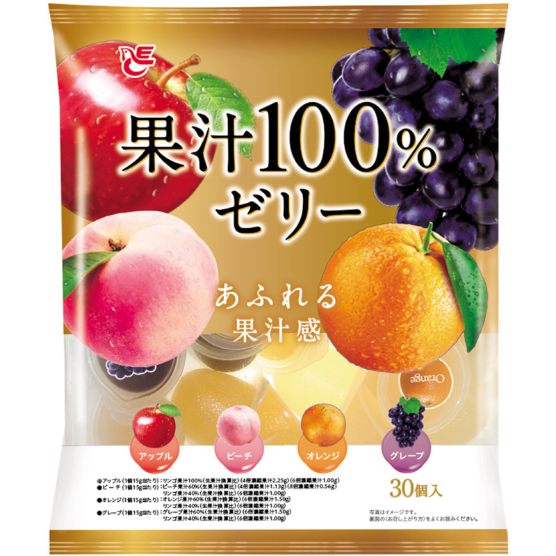 エースベーカリー　果汁100%ゼリー　30個×12袋