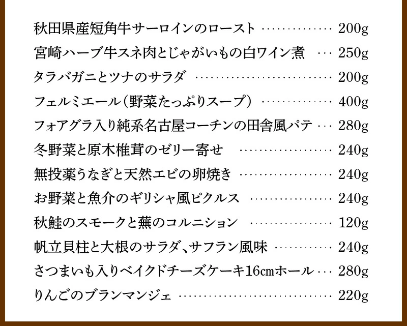 フレンチシェフが作る完全手作りおせち2025（4人前） [043C11]