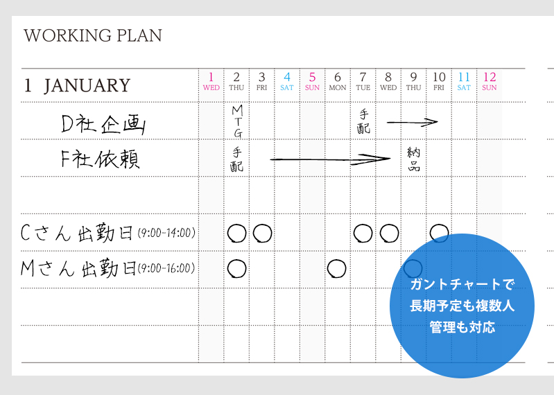 セパレートダイアリー　ウィークリー＆マンスリーB6　ラウンドカバー付き【1月始まり】　手帳　カレンダー　スケジュール帳