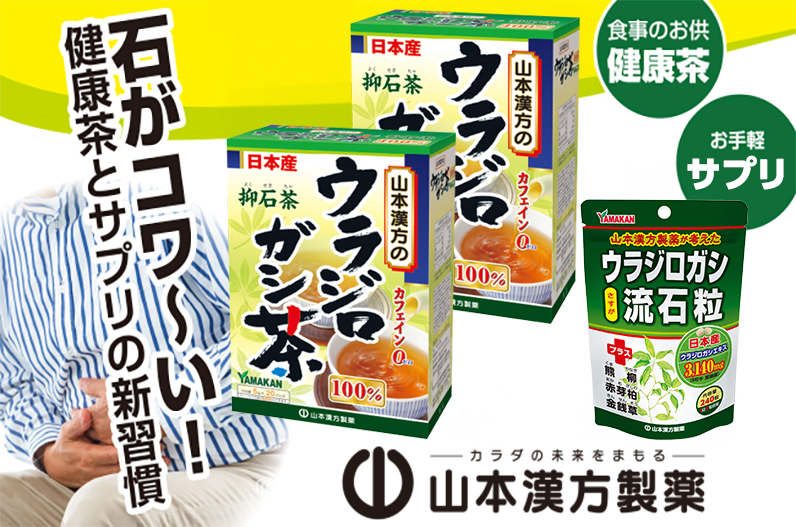 ウラジロガシ茶 20包×2箱&ウラジロガシ 流石粒 240粒 山本漢方 ティーバッグ