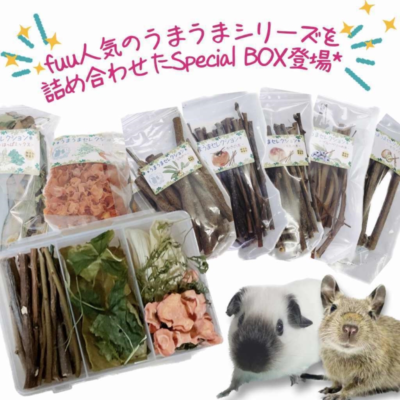 fuu 小動物のかじり木・おやつ　SpecialアソートBOX（2個）