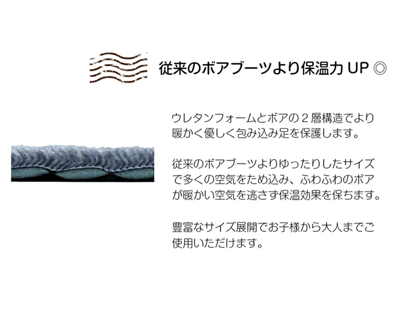 足元を保護・保温するブーツ「ボアブーツ」