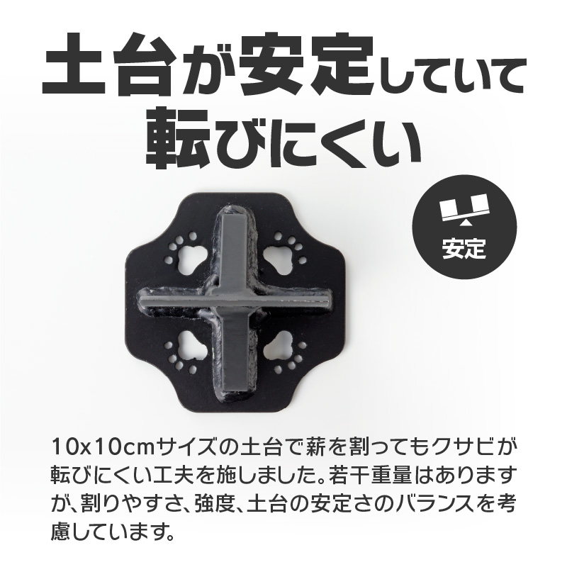 【ふるさと納税】鍛冶屋の頓珍漢 キャンプ用 薪割り クサビ 簡単に割れる 転びにくい ソロキャンプ 女性 お子様 黒色塗装 国内 自社工場 手作り おうち時間 アウトドア お取り寄せ 愛知県 小牧市 送料無料