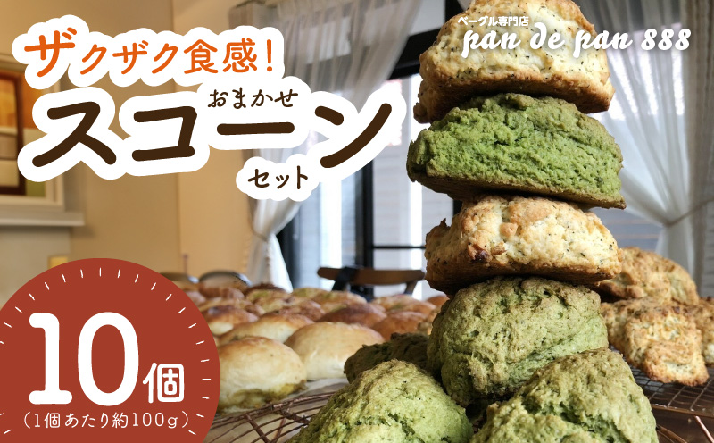 【ザクザクスコーン】ベーグル専門店pan de pan 888のおまかせスコーンセット（10個入り）