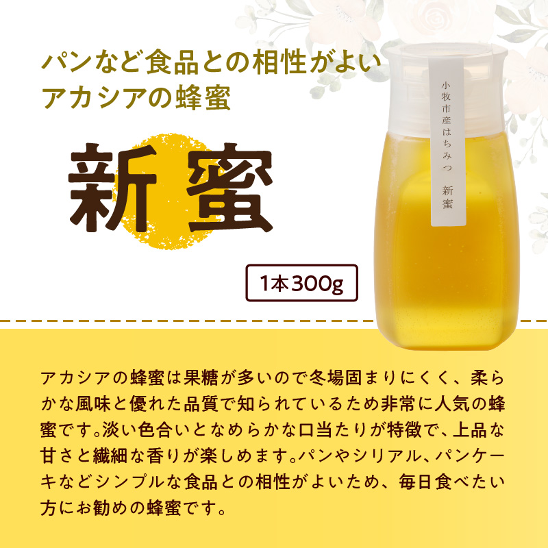 【愛知県小牧市】桃畑で作った完熟非加熱はちみつ食べ比べセット300ｇｘ3本（桃蜜・新蜜・極み蜜）