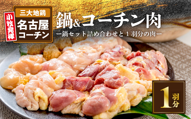 名古屋コーチン鍋セット＆名古屋コーチン1羽分セット 日本三大地鶏 鍋セット 鶏肉 もも肉 むね肉 ササミ 肉団子 鍋料理