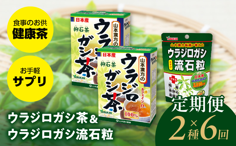 ＜6ヶ月連続＞ウラジロガシ茶＆ウラジロガシ 流石粒　山本漢方　定期便