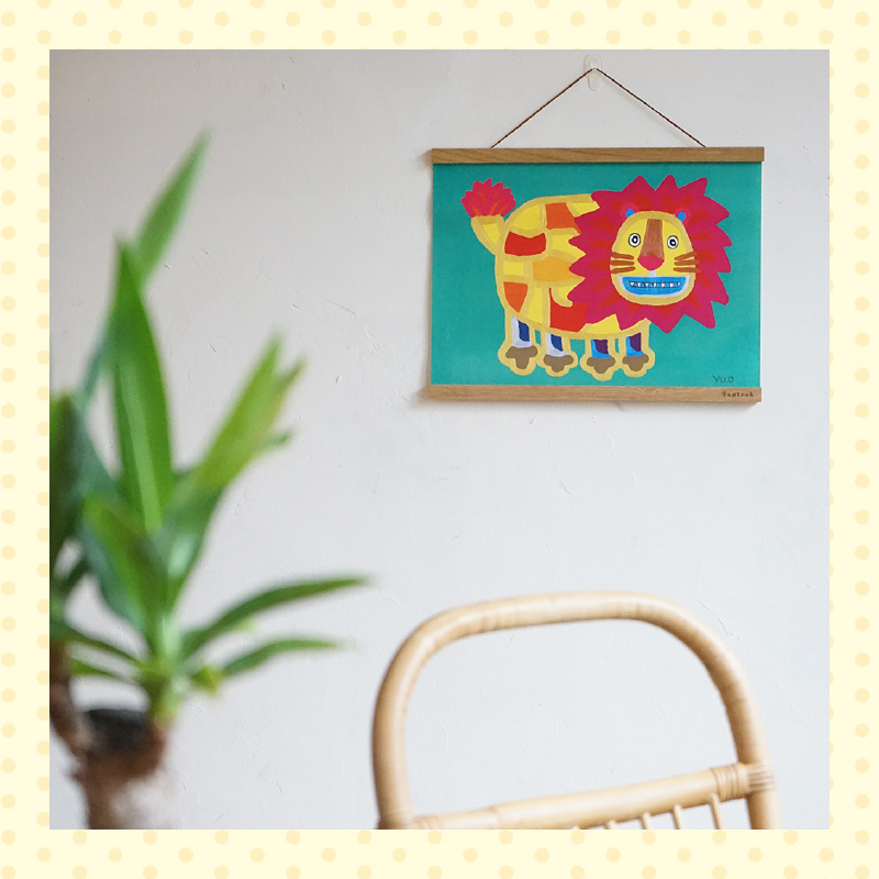 小牧市のアーティスト奥山優さんのポスター 小牧市制70周年記念 絵画 福祉 壁掛け インテリア アート