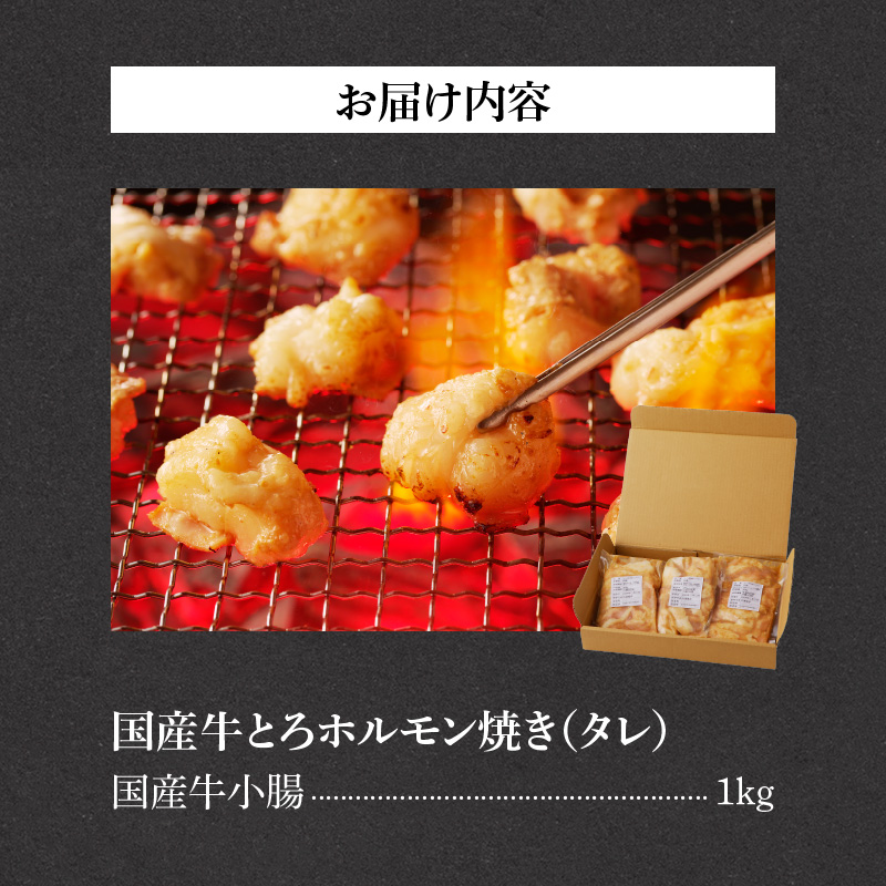 【ふるさと納税】山樹の国産牛とろホルモン焼き（味付き/タレ）1kg