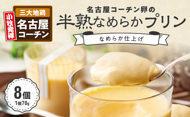 名古屋コーチン卵の半熟なめらかプリン　スイーツ　くちどけ　お菓子