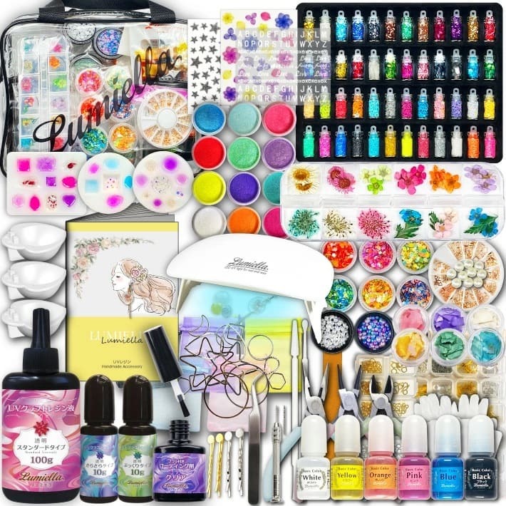 【リュミエラ】UVレジン モデラート レジンキット ハンドメイド レジンクラフト アクセサリーキット 手作り セット レジン LEDライト