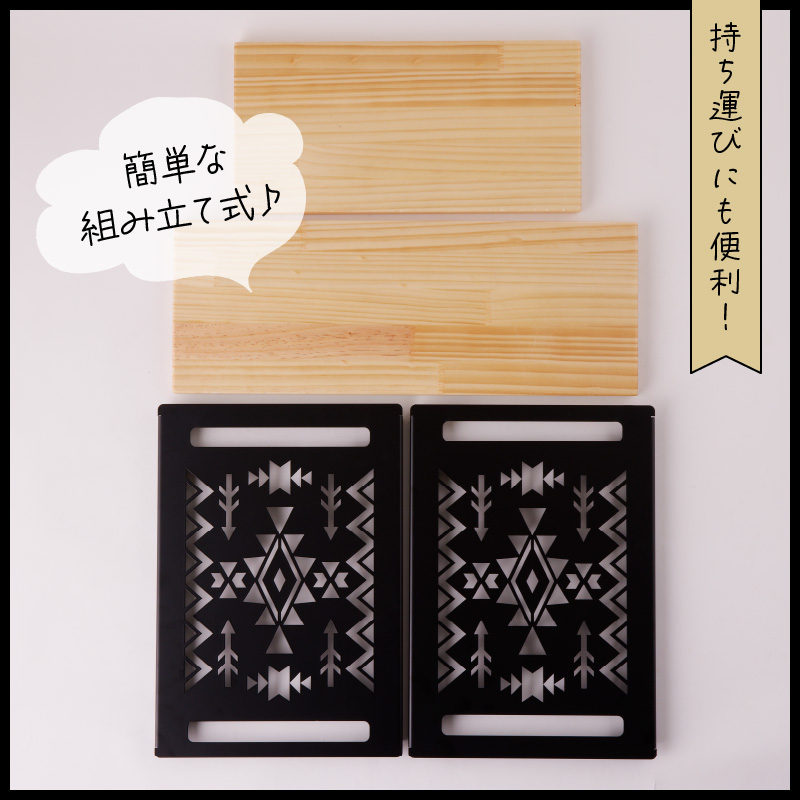 アイアンシェルフ　インテリア アウトドア用品 レジャー キャンプ ブックスタンド 小物収納 飾り棚