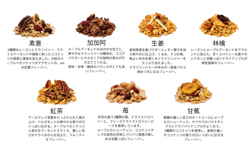 soi 食べ比べグラノーラ 7種のフレーバー