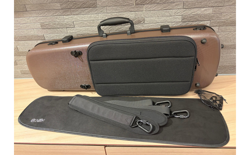 【人気！高評価】ヴァイオリン用ハードケース SUZUKIオリジナル ＜カラー：チョコブラウン＞