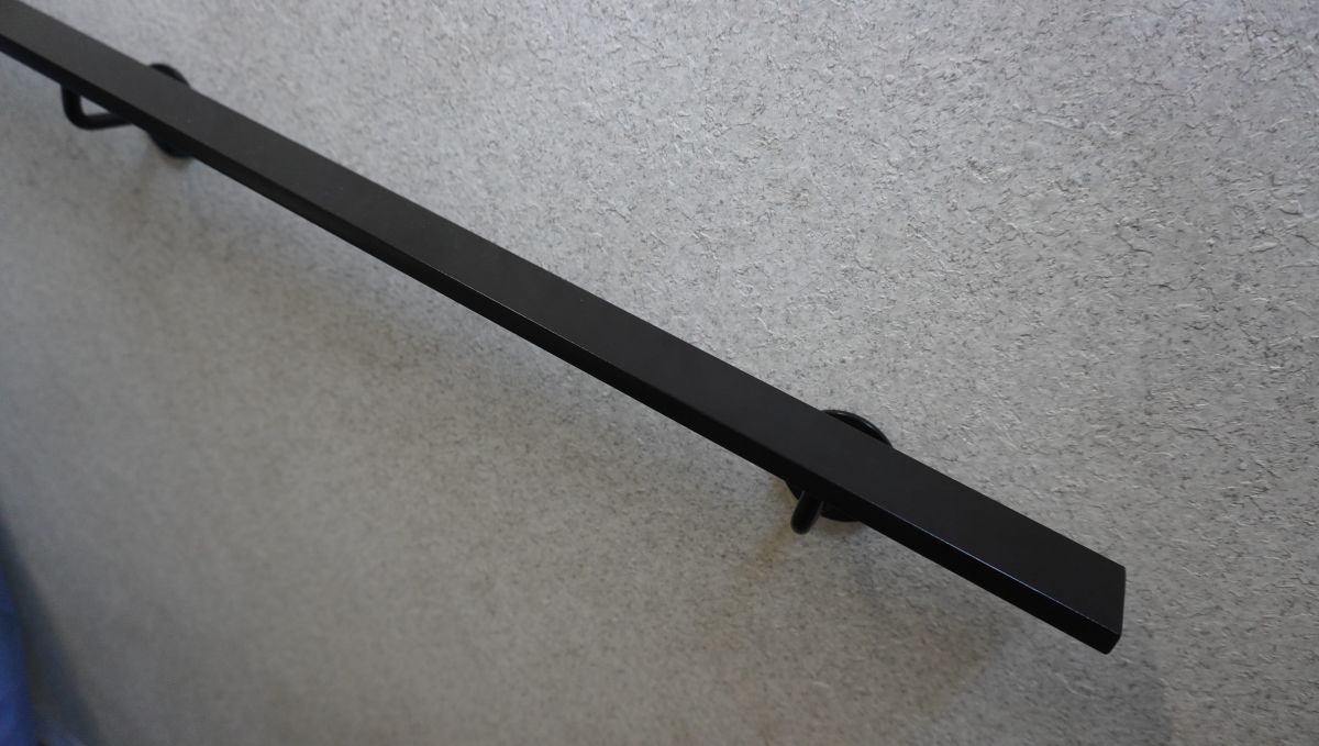 アイアン手摺（ブラック、幅500～990mm、10mm単位でオーダー可能！）（2144）