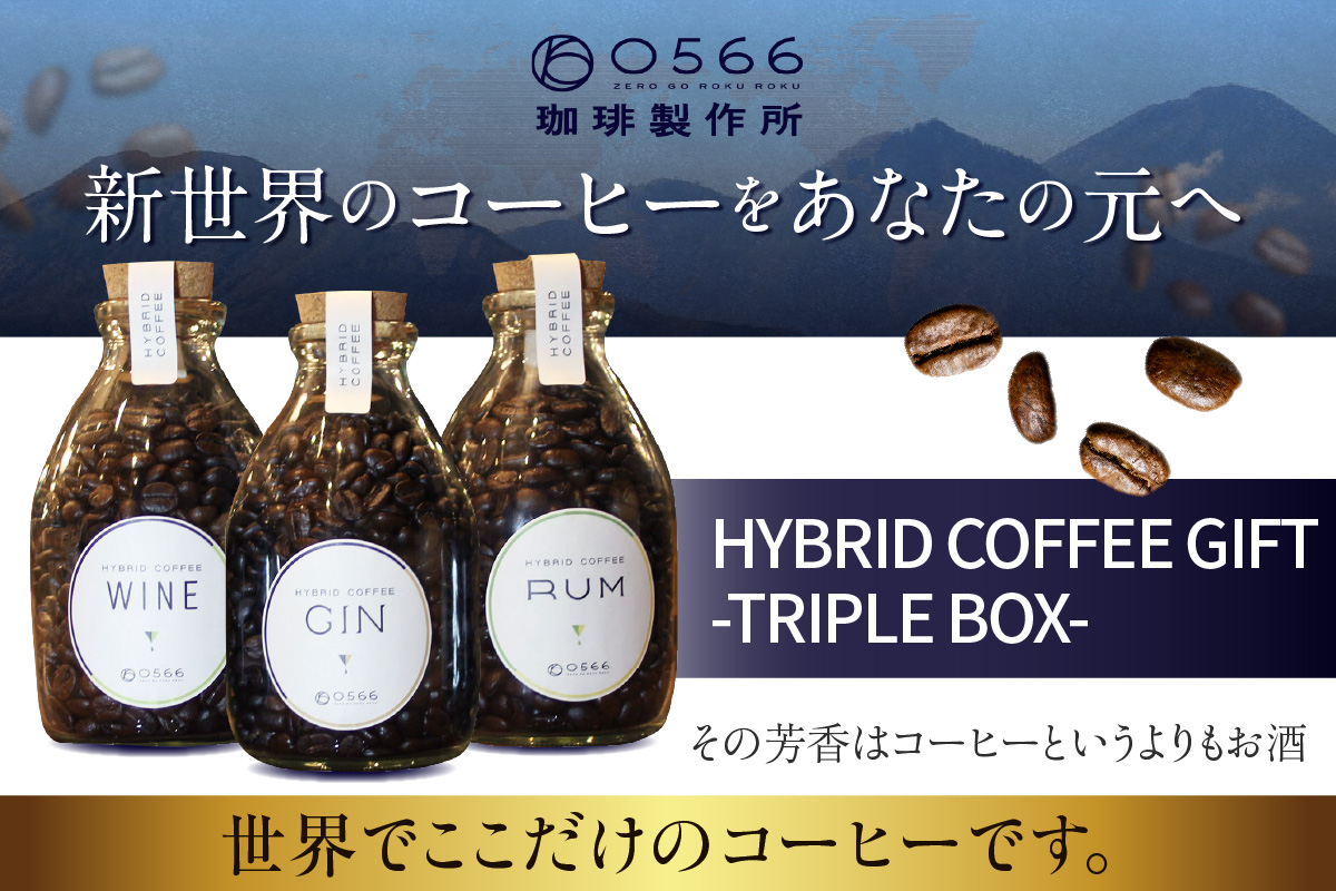 [№40-3238]ハイブリッドコーヒー ・トリプルボックス(3本入)【粉に挽く】