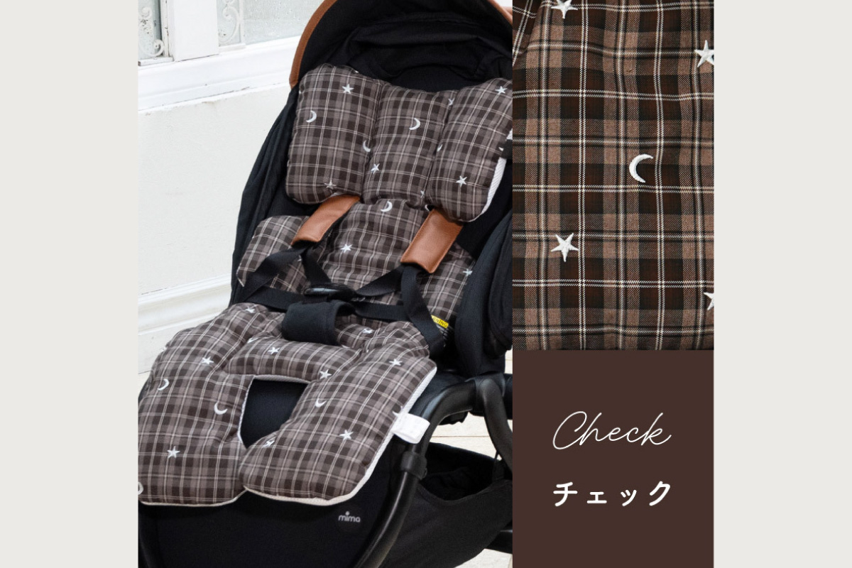 colulu ベビーカーシート【チェック】（3310）