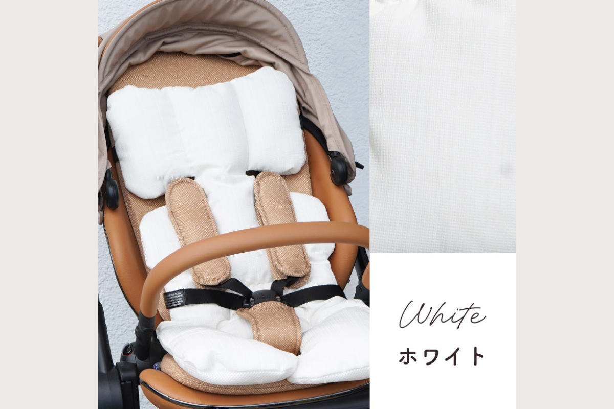 colulu ベビーカーシート【ホワイト】（3313）