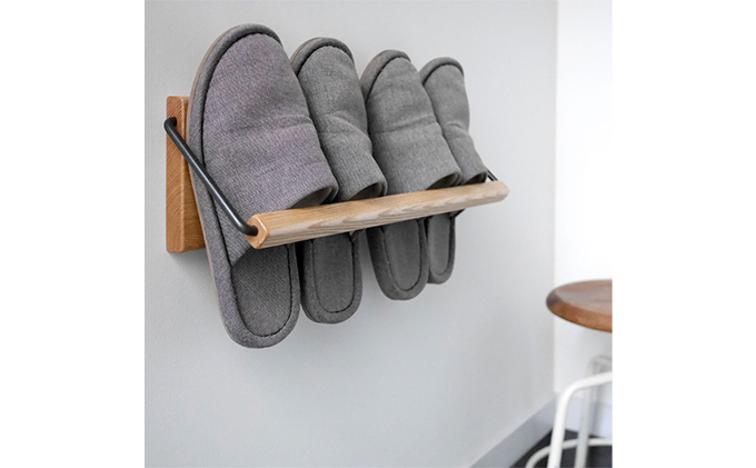 Sneaker wall スニーカーウォール  SW-450TM タモ（おおよそ2足収納 タモ無垢材 壁掛け 木製 シューズラック スリッパラック）【配達不可：沖縄・離島】 雑貨 日用品 