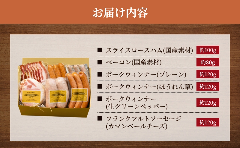 ソーセージ ハム ベーコン 6種 セット 加工肉 ギフト ウインナーウィンナー 国産