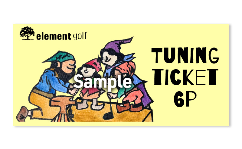 elementgolf アイアン チューニング チケット (6本) エレメントゴルフ × 名古屋外国語大学コラボデザインチケット ゴルフ アイアン ゴルフクラブ 調整 愛知 日進市