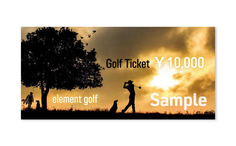 【60,000円分】 elementgolf ゴルフチケット (ゴルフクラブ作成、修理・調整、フィッティング) エレメントゴルフ × 名古屋外国語大学コラボデザインチケット ゴルフ ゴルフクラブ 愛知 日進市
