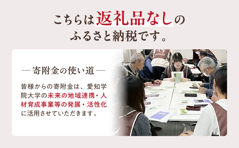【返礼品なし】大学等連携事業補助制度 (愛知学院大学) 5,000円 大学 教育 教育支援 愛知県 日進市