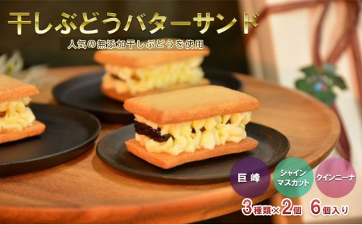 干しぶどうバターサンド6個入（3種類×2個） お菓子 焼菓子 洋菓子 スイーツ おやつ ティータイム