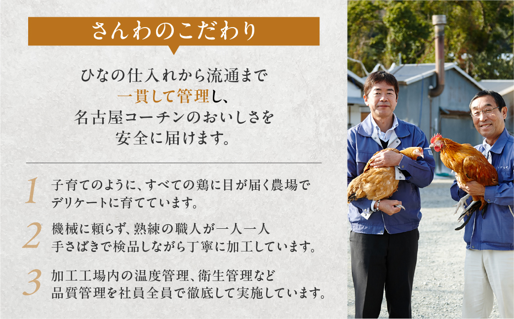 【3kg】三和 純鶏 名古屋コーチン もも肉 3kg 地鶏 鶏肉 創業 明治 33年 さんわ 鶏三和 冷蔵 冷蔵配送  とりにく さんわ 鶏 とり肉 もも モモ肉 もも肉 国産 田原市 33000円 肉