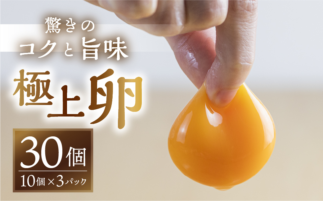 【感動の卵体験】 コク旨 極上卵 30個 割れ保証付き こだわり たまご 卵