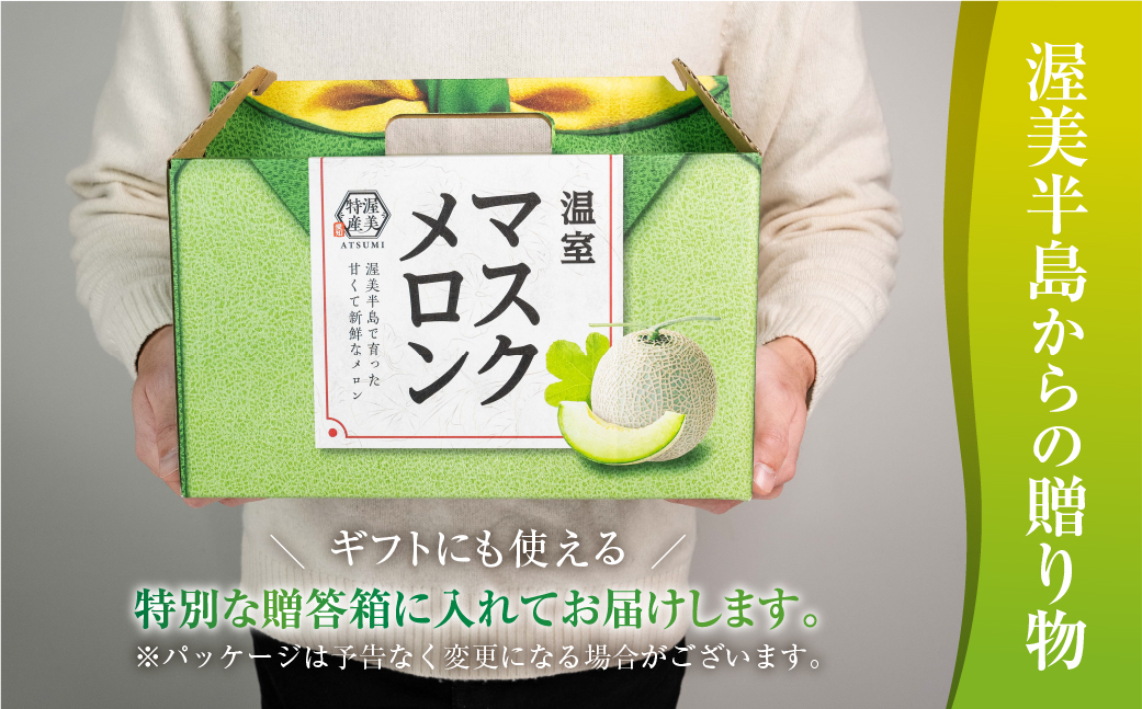先行予約 数量限定 野菜ソムリエ 推薦 渥美半島伊良湖潮風育ち マスクメロン 2玉 2L〜3L サイズ(3〜4キロ) 箱入り　 田原市 伊良湖産 ギフト プレゼント お取り寄せ 渥美半島 農家直送 送料無料 12000円 一万円