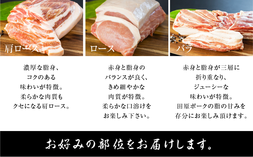 《バラ》国産 豚肉 ブロック 1kg 田原ポーク