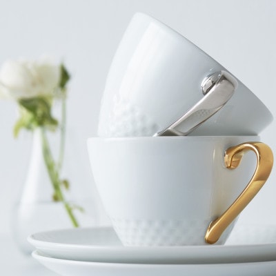 ノリタケ【アミ】カップ&ソーサー(銀)【1637944】