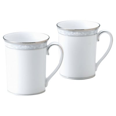 ノリタケ【ハンプシャープラチナ】マグカップペア【1637915】