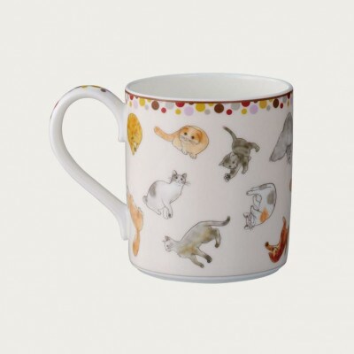 ノリタケ【コレクターズマグカップ】猫(ピンク)【1645285】